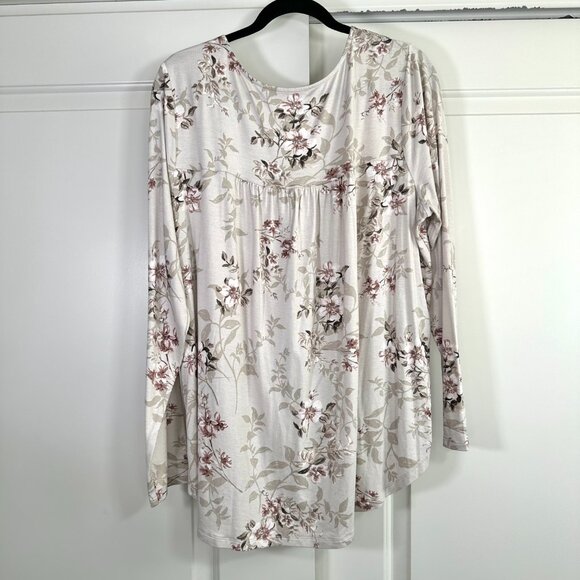 Torrid Super Soft Surplice Long Sleeve Stretch Victorian Floral Top - NEW - Picture 9 of 9